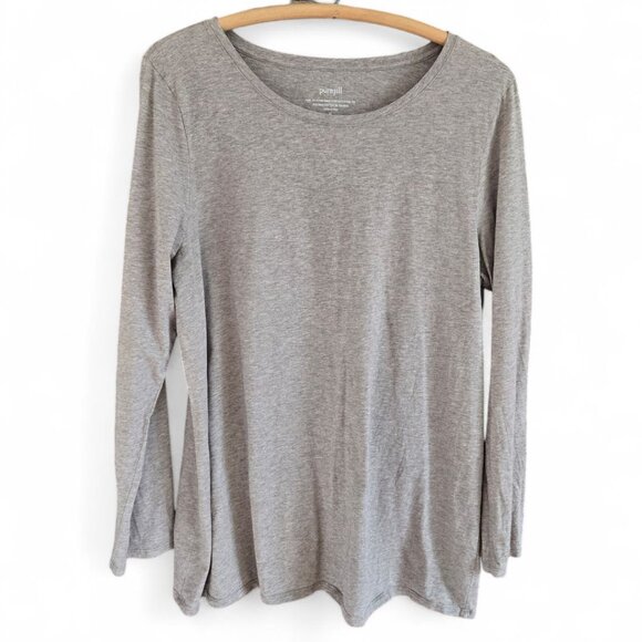 J.Jill Tops - J.Jill XL Pure Jill Womens Long Sleeve Stretch Cotton Tunic Tee Shirt